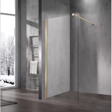 Душевая перегородка Vincea Walk-In (VSW-1H800CLG) 80х200 см, профиль матовый золотой/стекло прозрачное 0