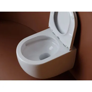 Унитаз подвесной Ceramicanova Up Rimless CN4007, белый глянцевый, смыв Торнадо, с сиденьем микролифт 8