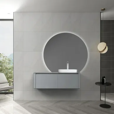Тумба с раковиной Black & White Universe U915.1200R 120 см glossy light grey 5