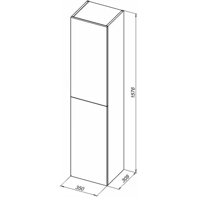 Пенал Aquanet Алвита New 277560 35 см, серый матовый 5