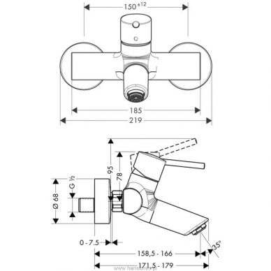 Смеситель для раковины Hansgrohe Talis S2 (32047000) 1