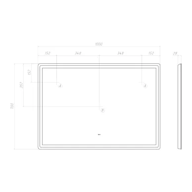 Зеркало VIGO Geometry Comfort 064 100 см 6