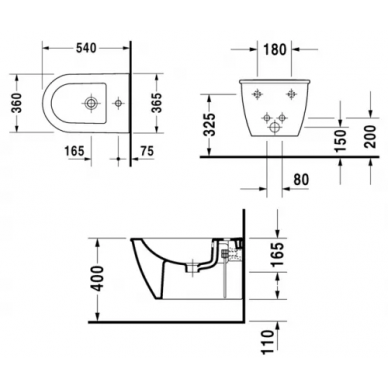 Биде подвесное Duravit Darling New (22491500001) 1