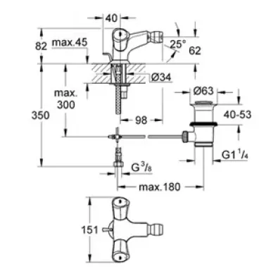 Смеситель для биде Grohe Costa L (24480001) 1