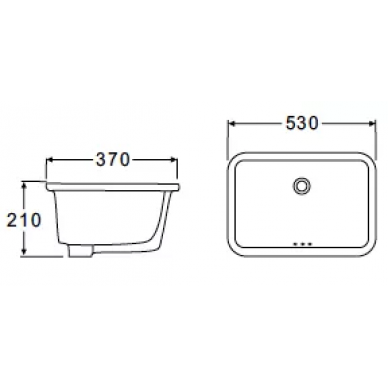 Раковина встраиваемая BelBagno (BB1006) (53 см) 1