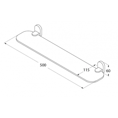 Полка Iddis Mirro Plus (MRPSBG0i44) (50 см) 1