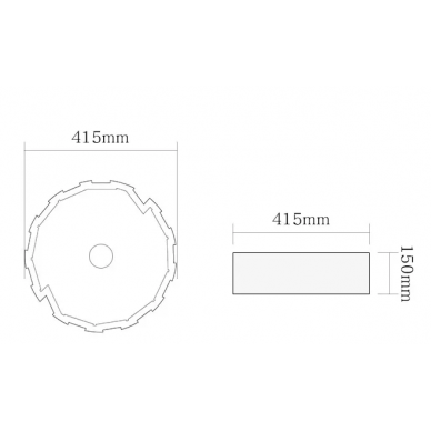 Раковина накладная SantiLine (SL-7016) (41.5 см) декоративная, под дерево 1