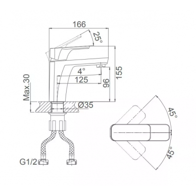 Смеситель для раковины D&K Berlin.Technische	(DA1432126) белый матовый 1