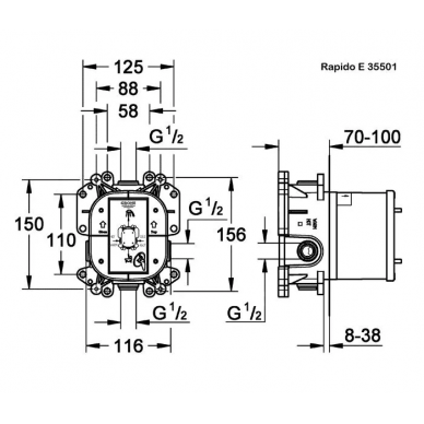 Скрытая часть Grohe (35501000) 1