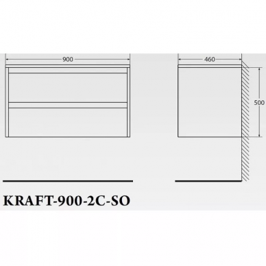 Тумба для ванной BelBagno Kraft (KRAFT-900-2C-SO-RT) Rovere Tabacco 6