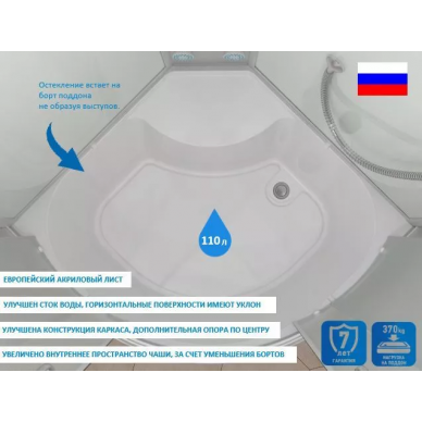 Душевая кабина Erlit (ER2509TP-C3-RUS) (90x90x215) 9