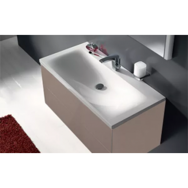 Тумба для ванной Keuco Royal Reflex (34060210000) белый глянец (79.6 см) с раковиной 7