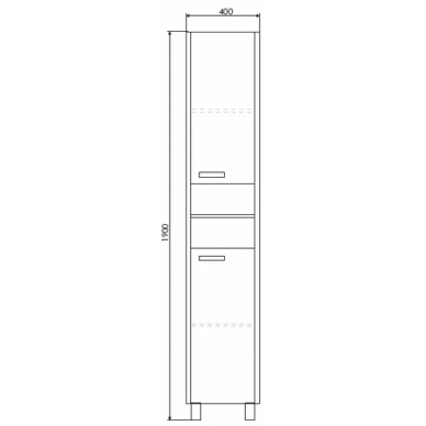 Пенал Comforty Марио 40 (40x190x30 см), дуб дымчатый 5