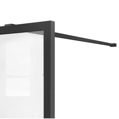 Душевая перегородка Vincea Walk-In HP Art (VSW-1HC100CFGM) 100x200 см, профиль вороненая сталь/стекло рифленое/прозрачное 5