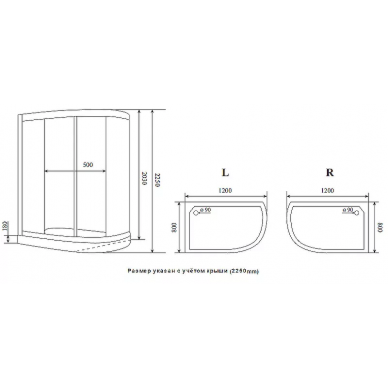 Душевая кабина Timo Premium (ILMA902LB) 120x80 см, без гидромассажа левая, черный 7