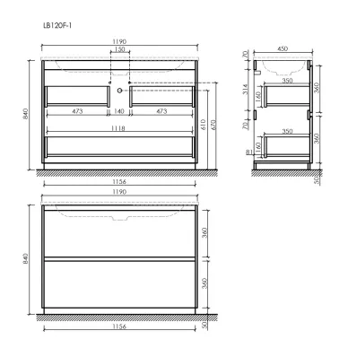 Тумба для ванной Sancos Libra Floor LB120F-1EG напольная, 119 см, дуб галифакс натуральный 6