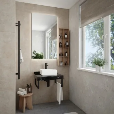 Столешница Teymi Helmi T150306 чёрный мрамор, 60 см 6