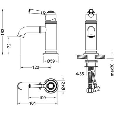 Комплект смесителей Aquatek Классик AQ1530CR хром 5