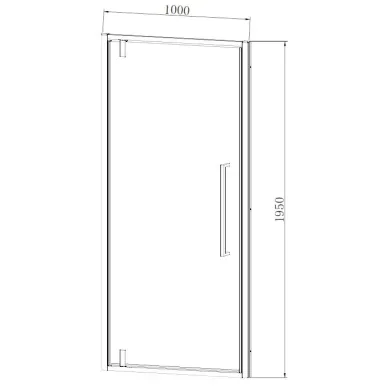 Душевая дверь Vincea Alpha VDP-3AL100MT 100x195 см, профиль хром/стекло текстурное 7